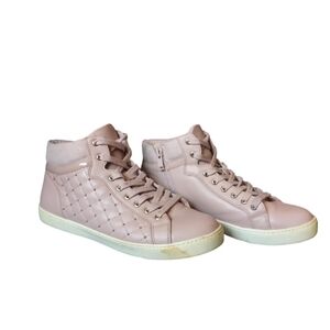 Aldo Pink Quilted High-Top Sneakers